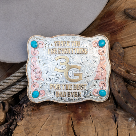 A father's day belt buckle